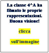 Casella di testo: La classe 4^A ha filmato le proprie rappresentazioni. Buona visione!
 
